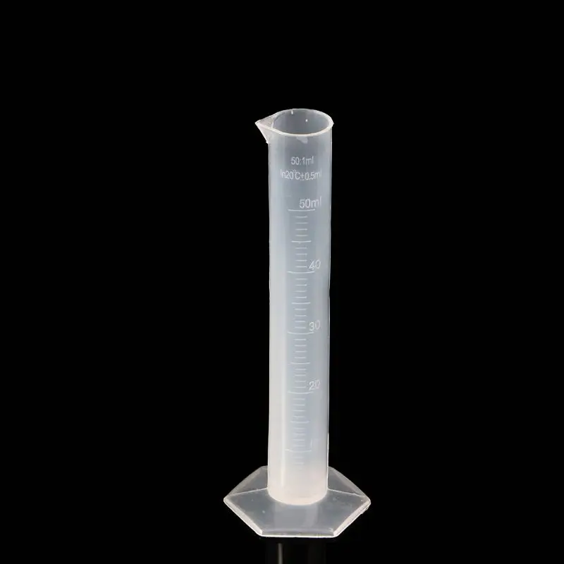 

1pcs 50ml Plastic Measuring Cylinder Laboratory Test Graduated Tube tool Affordable Chemistry Set