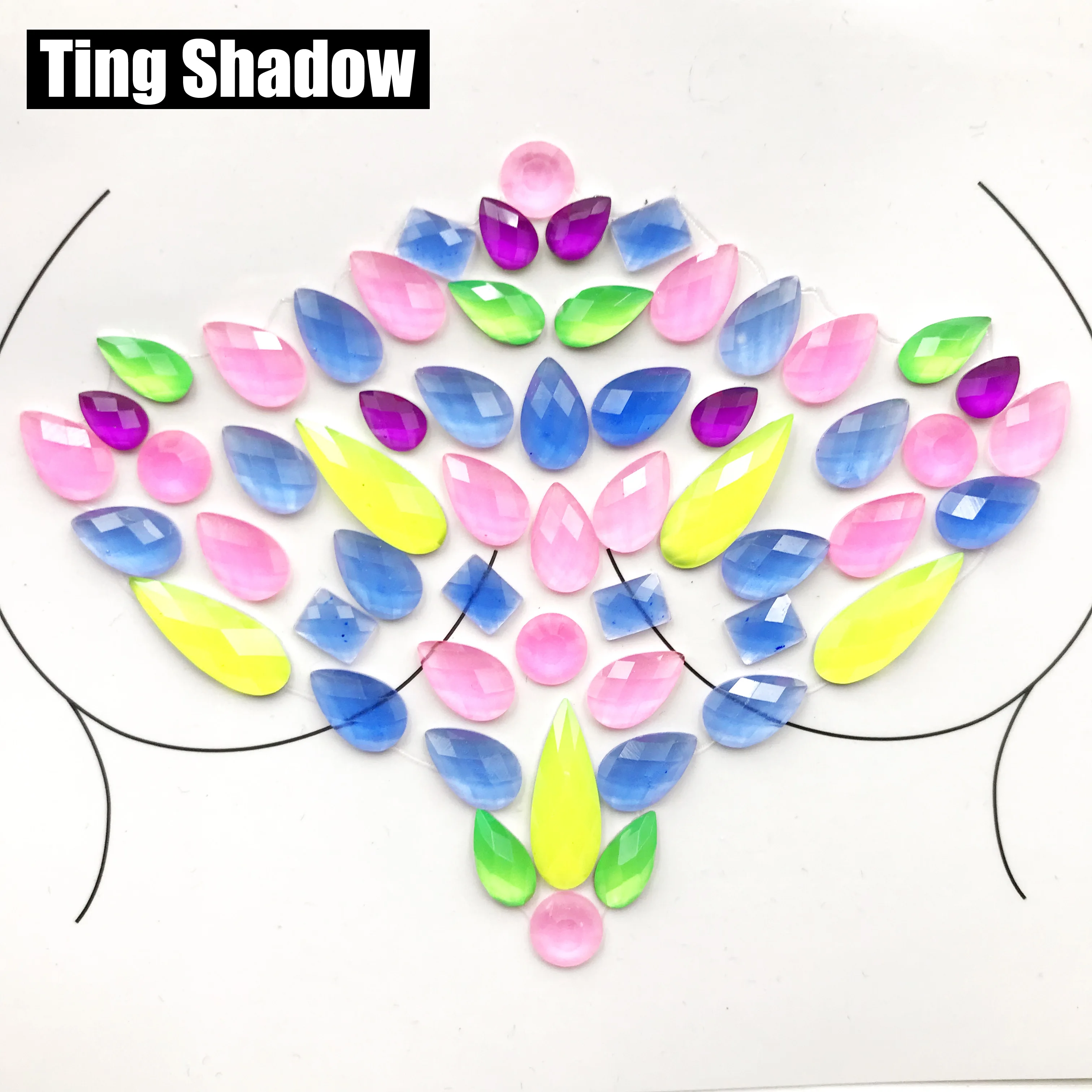 3D неоновая флюоресцентная Люминесцентная наклейка для тату модные драгоценные