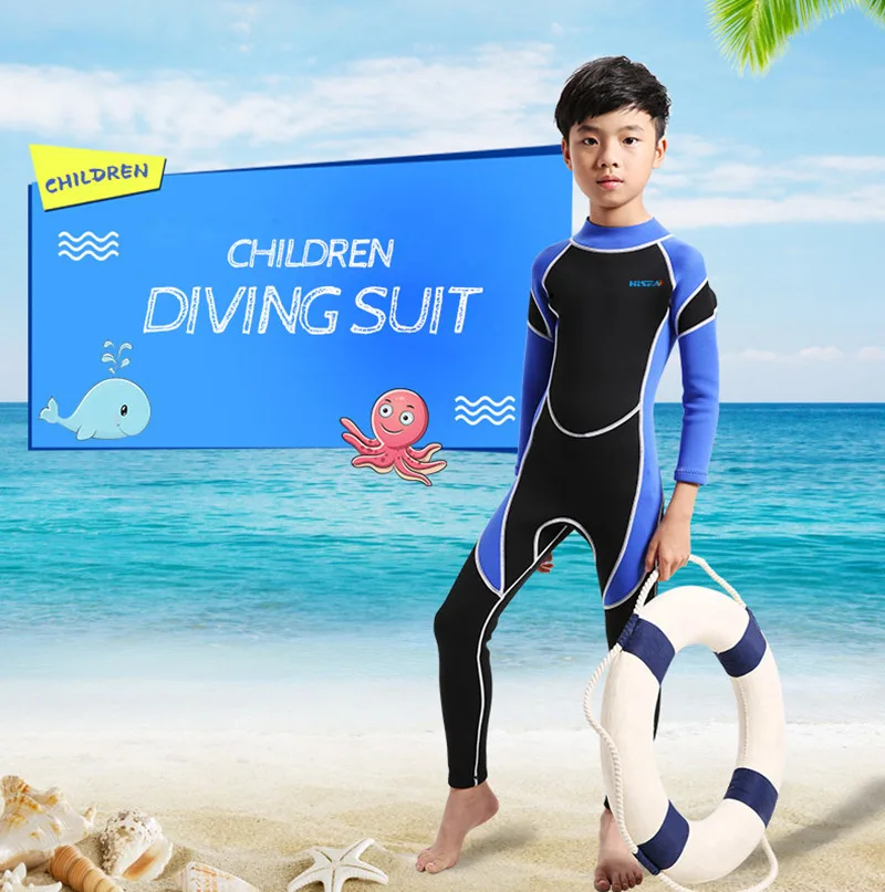 Неопреновые Детские Гидрокостюмы 2 5 мм детские костюмы для дайвинга с длинными