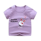 Забавные футболки с принтом кролика для девочек, Детский костюм, детская летняя одежда 2020, Детские футболки, рубашки для маленьких девочек