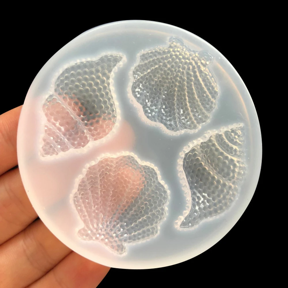 DIY Мерцающая оболочка кулон ракушка силиконовая смола формы для изготовления