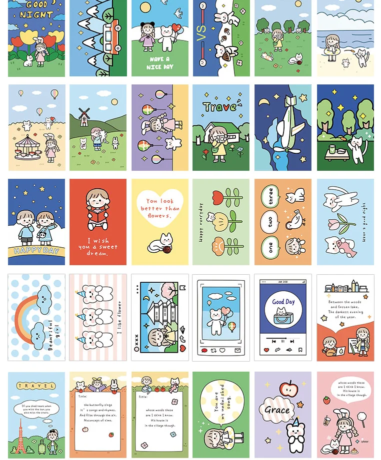 

143mmx93mm happy dream paper postcard(1pack=30pieces)