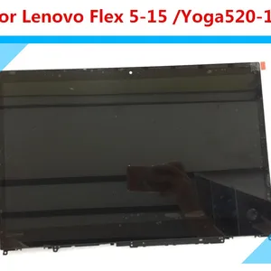 laptop lcd display for lenovo flex 5 15 5 1570 yoga 520 15 15 6 fhd lcd touch screen digitizer assembly with bezel 80xb free global shipping