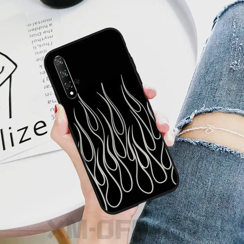 Ivits Cool flame мягкий силиконовый черный чехол для телефона Honor 20 20lite view20 7C 8C 7A 8A 10i 20i PLAY