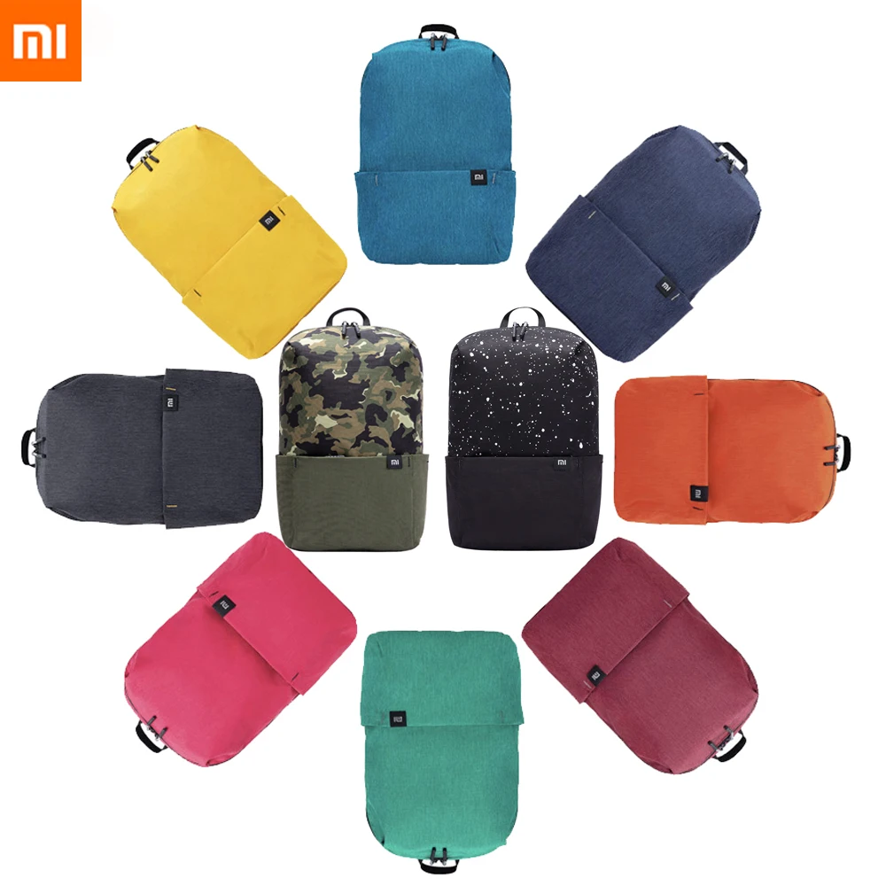 Новый Красочный мини рюкзак Xiaomi сумка репеллент воды уровня 4 объем 10 л вес 165 г YKK