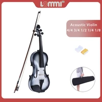 lommi 44 34 12 14 18 size violin student violin fingerboard pegs chin rest tailpiece for beginners wviolin bow foam case