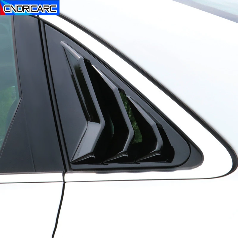 ألياف الكربون اللون الخلفية نافذة مثلث زخارف اللوحات غطاء مصاريع ملصق لأودي A4 B8 2009-2016 اكسسوارات السيارات التصميم
