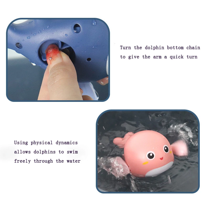 Summer Bathroom Bath Shower Baby Clockwork Swimming Children Play Water Cute Little Duck Bathing Bathtub Toys For Kid Gifts