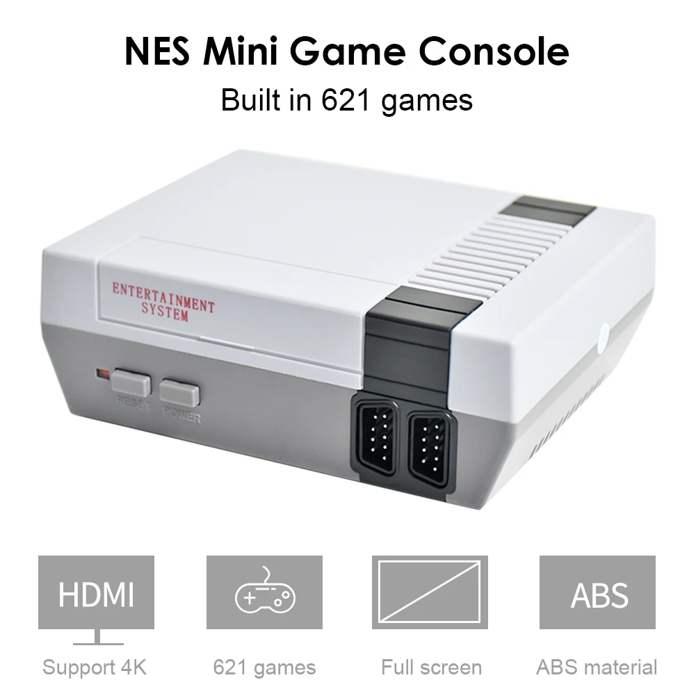 NES встроенный 621 игры мини ТВ игровой консоли 8 бит Ретро Классический Портативный