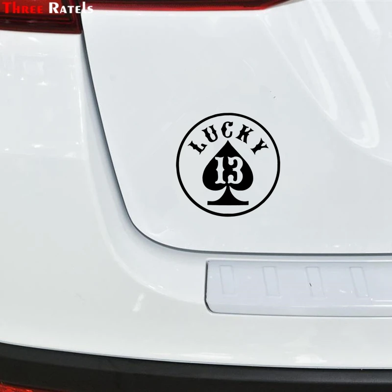 Три Ratels FTZ-200 #15x15 см LUCKY 13 лопаты автомобиля Стикеры наклейка забавный мотоцикл