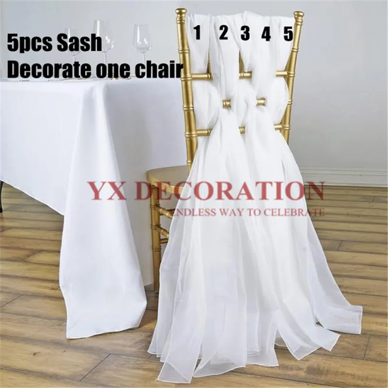 55x200 см шифоновый стул Chiavari створки капюшон с пряжкой для банкета свадебное