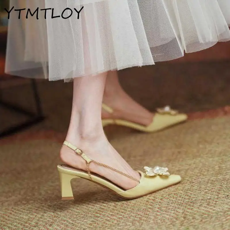 Женские босоножки на танкетке элегантные французские сандалии высоком каблуке с