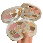 8 цветов, палитра теней для век телесного цвета, долговечный Блестящий блестящий чехол с бриллиантами, тени для век, румяна, пигментированный косметический набор