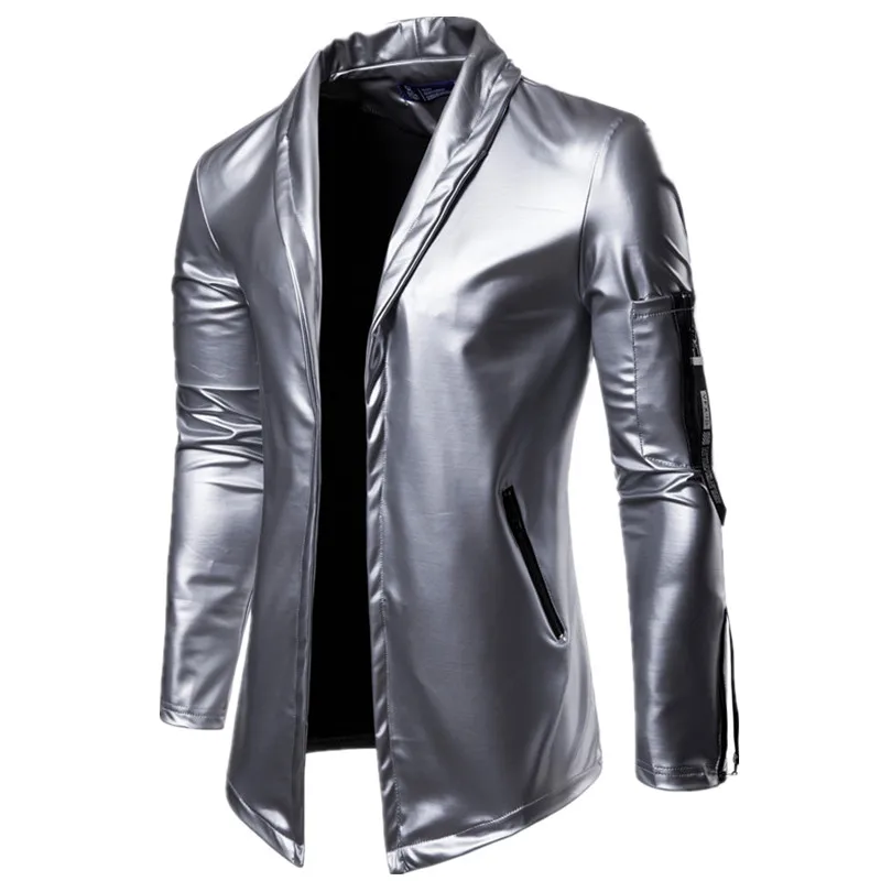 

AKSR Men's Fashion Leather Jacket Coat Casual Jacket Long Sleeve Slim Motorcycle Jacket Tops