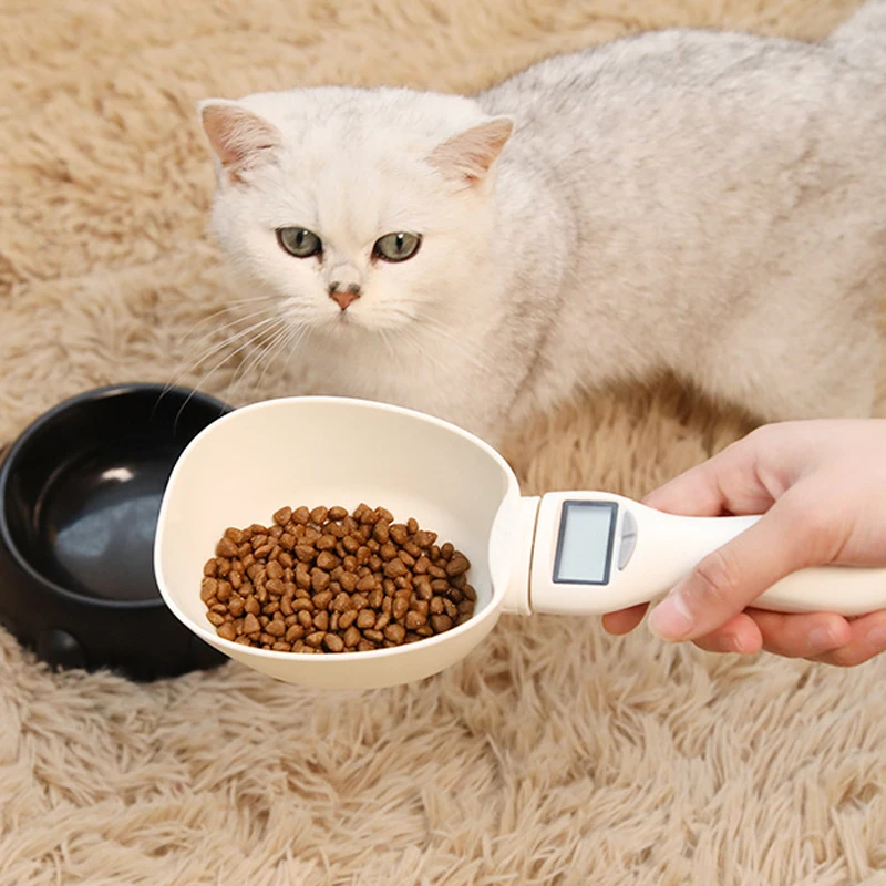 Pet Еда весы чашка для собак и кошек кормления кухонные с чашей ложка мерная