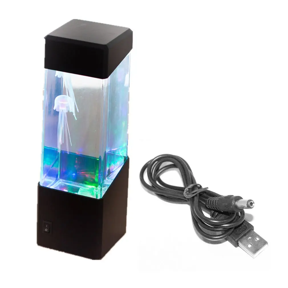 

ICOCO Bedside Table Motion Jellyfish Lamp Aquarium tank LED Desk Lamp Relaxing Night Light Desktop Night Lights for Aquarium