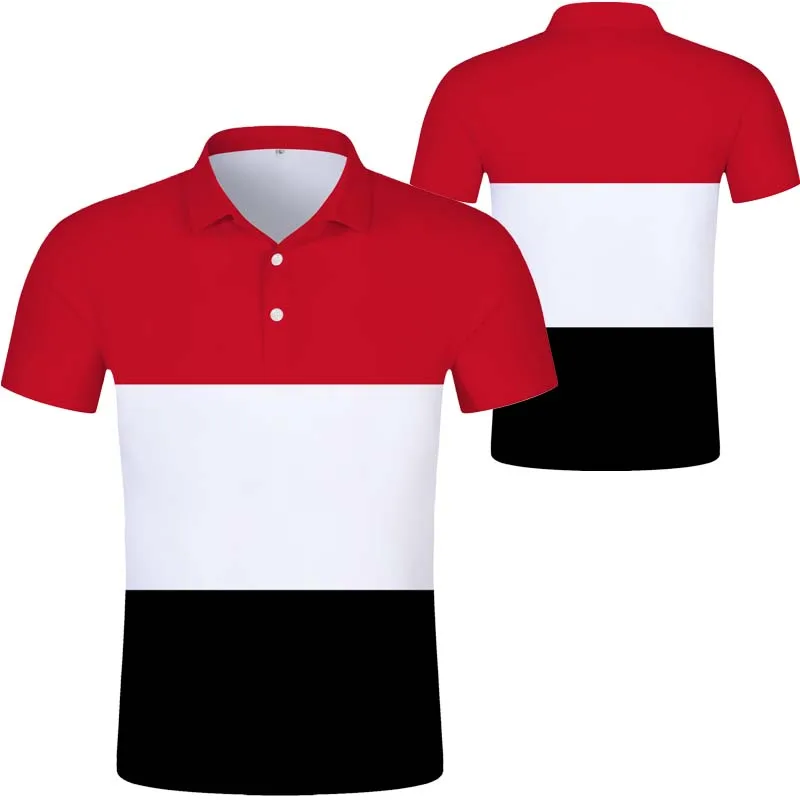 Рубашка поло Йемен самодельная рубашка с надписью на заказ изображением флага