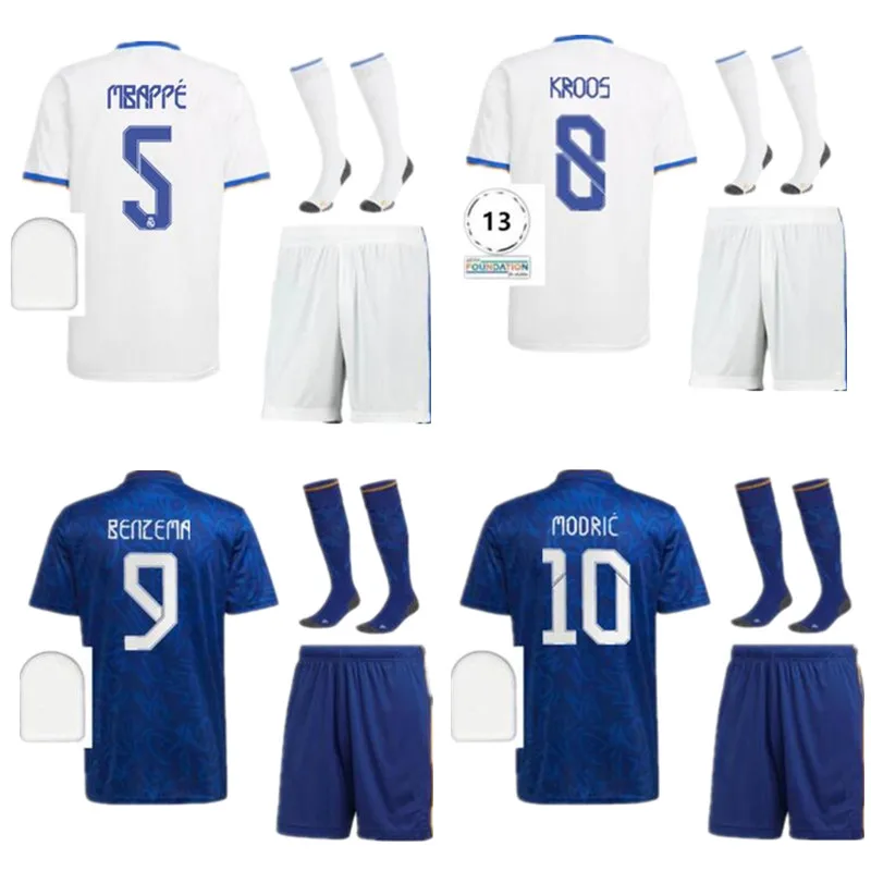 Мужская рубашка + детский комплект униформы 2021 2022 футбольные рубашки kroos madrids alaba