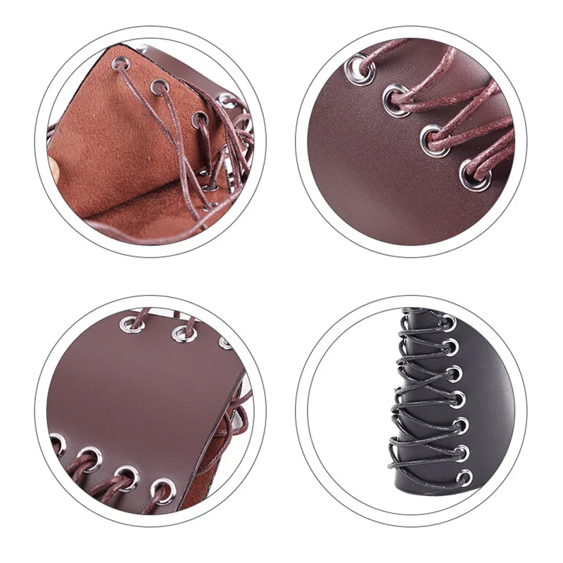 Кожаный браслет в стиле стимпанк средневековом винтажная Готическая Броня на