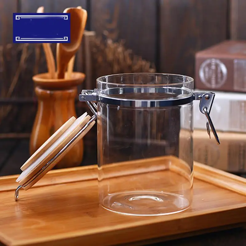 

Glass Storage Jar With Lid Food Candy Storage Bottles Tea Container Cup Sealing Violetta Jar Kitchen Accessories Glass Container