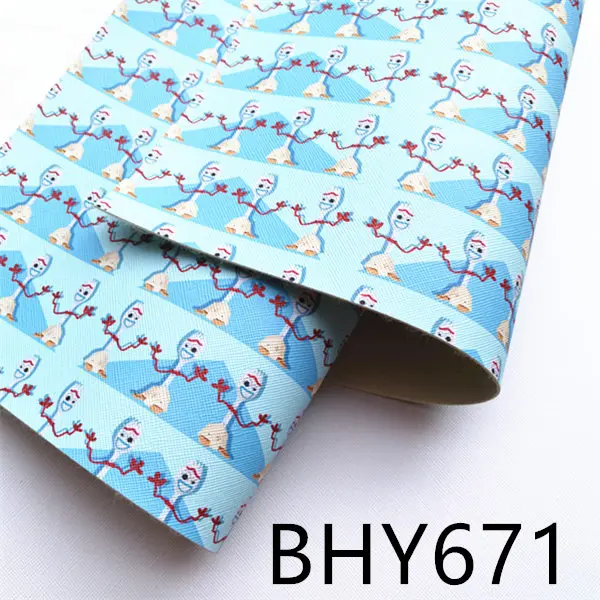 20*33 см А4 мультфильм печать синтетическая кожа ткань для DIY аксессуары BHY667