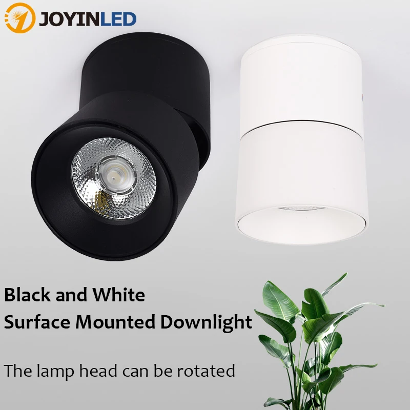 

Commercial Adjustable 90 Degree 360 Rotatable Cob Led Downlight 10W 20W 30W Surface Mounted Round LED Ceiling Spot Light Lamp