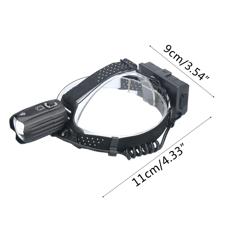 

X5QF LED USB Rechargeable Headlamp Outdoor Head Lamp Flashlight Zoomable Warn Light