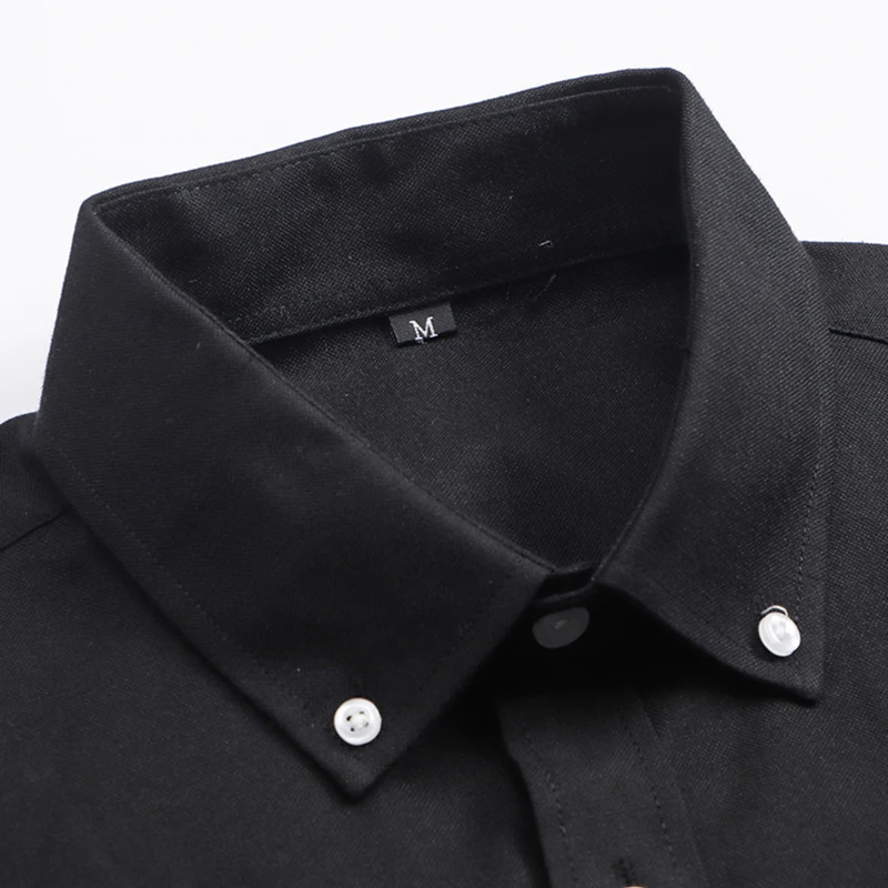 100% хлопок мужские рубашки Оксфорд высокое качество с длинными рукавами на