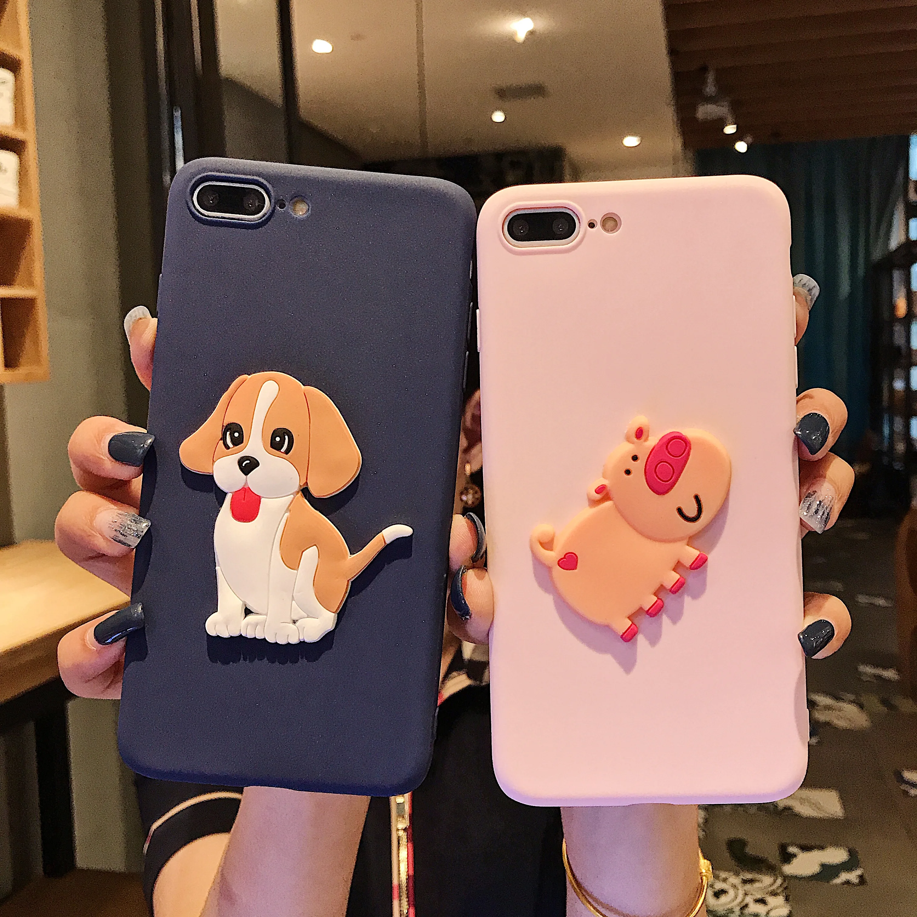 

Cartoon Animal Stereo For iPhone XR X Xs max 11 Pro Max Case For iPhone 7 8 6 6S Plus zodiac creative Cover Case