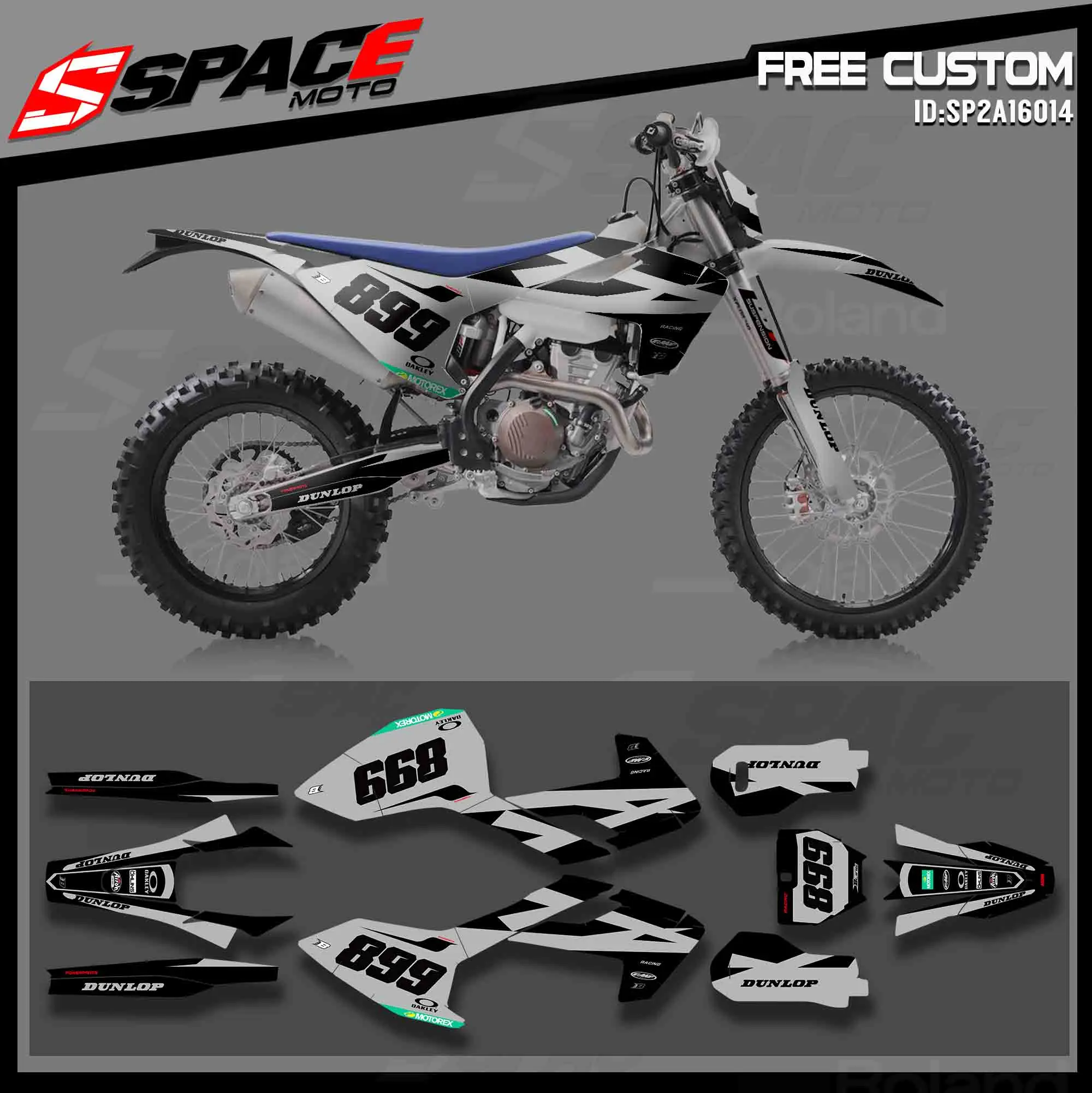 

SPACEMOTO Motorcycle Team Graphic Decal & Sticker Kit For Husqvarna TC FC TX FX FS2016-2018 TE FE 2017-2019 Motocross Racing