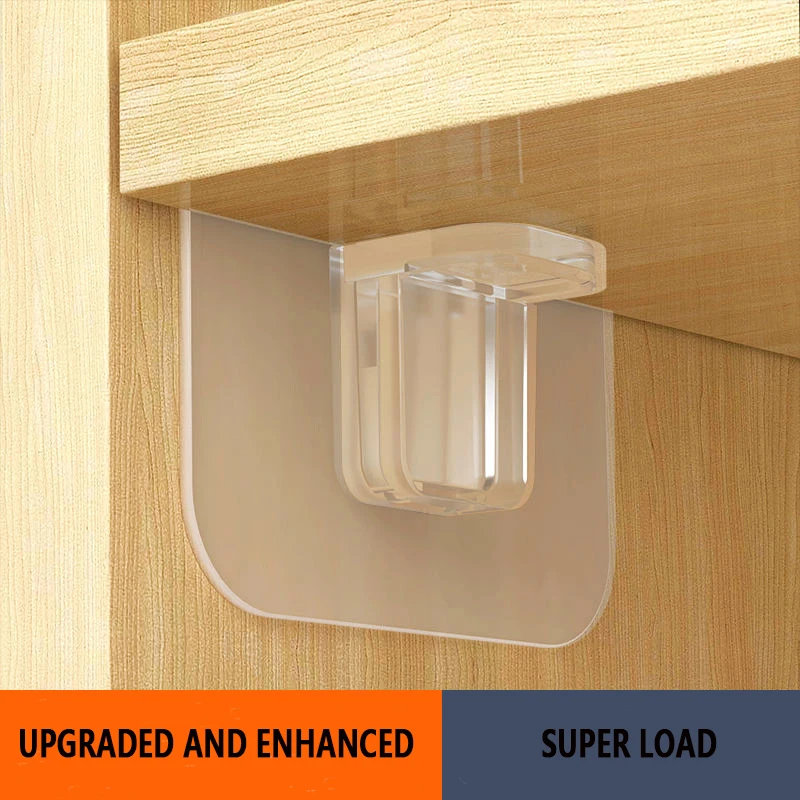 

Adhesive Shelf Support Pegs Punch-free Clear Closet Cabinet Shelf Wall Hangers for Kitchen Cabinet Furniture Wall Hooks