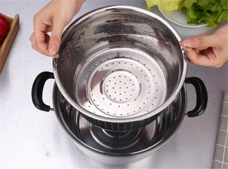 Дуршлаг Пароварка рисоварка мгновенный горшок Паровая корзина с силиконовой
