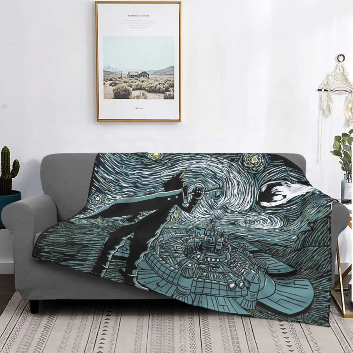 

Final Fantasy Vii Cloud Starry Night Blanket Bedspread Bed Plaid Bed Linen Bedspreads Hooded Blanket Plaids And Covers