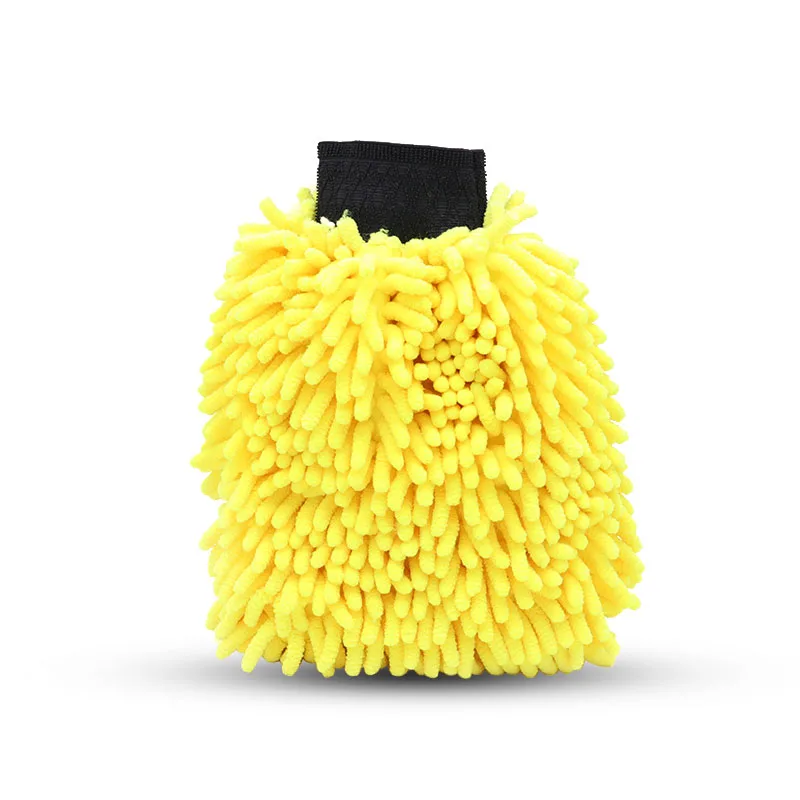 YELLOW Инструменты для чистки рукавиц для мытья автомобиля, мягкая и толстая перчатка из микрофибры, 19 см* 26 см* 8 см, губка для автохимии - Цвет: YELLOW