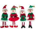 Рождественское украшение плюшевый эльф кукла Рождественская елка подвесные украшения мальчики девочки эльфы детские игрушки Рождество 2021 Новогоднее украшение для дома