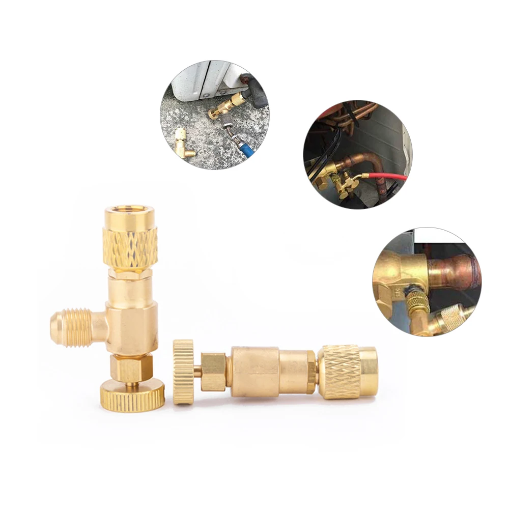 R410A клапан для зарядки хладагента 1/4 &quot-5/16&quot медные клапаны контроля потока