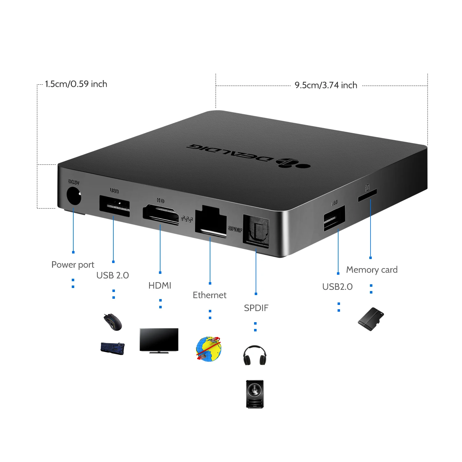 Новый DEALDIG BOXD7 Смарт ТВ приставка Android 7 1 Allwinner H6 3 ГБ 16 32 HDMI Голосовое управление 4K