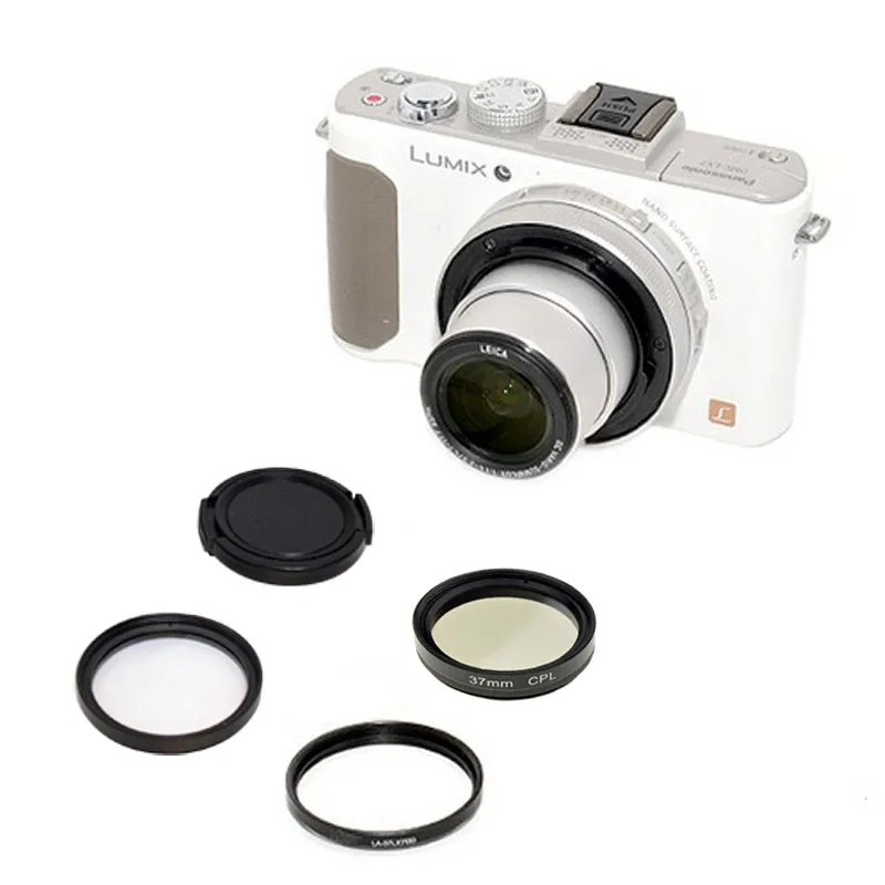 Металлический адаптер фильтра + UV CPL крышка объектива для PANASONIC Φ 37 мм