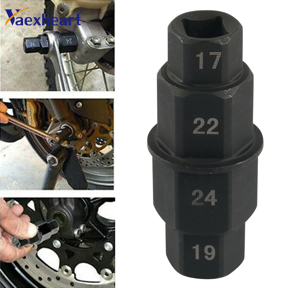 

1PCS 17 19 22 24mm Motorcycle Front Rear Wheel Hex Spindle Driver Removal Axle Tool For Honda Kawasaki Suzuki BMW YAMAHA