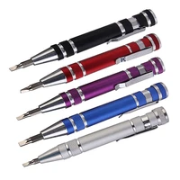 8 in 1 aluminum pen style screwdriver set kit multifunction portable precision mobile phone repair hand tools
