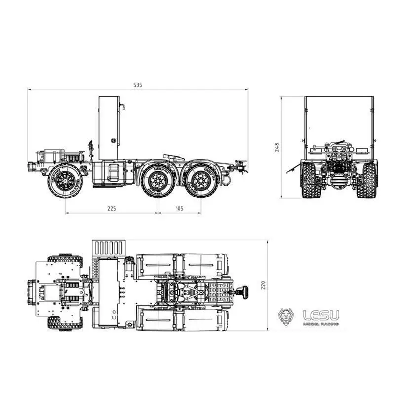 LESU Benz 3363 6x6 металлический корпус для 1/14 RC Тамия 56352 тракторная машина | Игрушки и