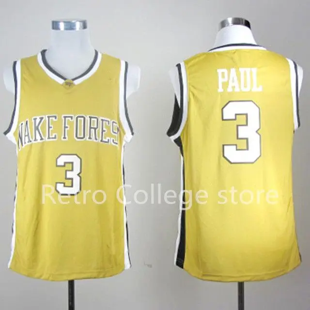 

3 Chris Paul Throwback BASKETBALL JERSEY Top Quality Stitched embroidery