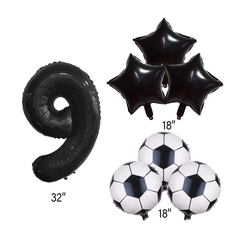 

Набор воздушных шаров из алюминиевой пленки в виде цифр и звезд