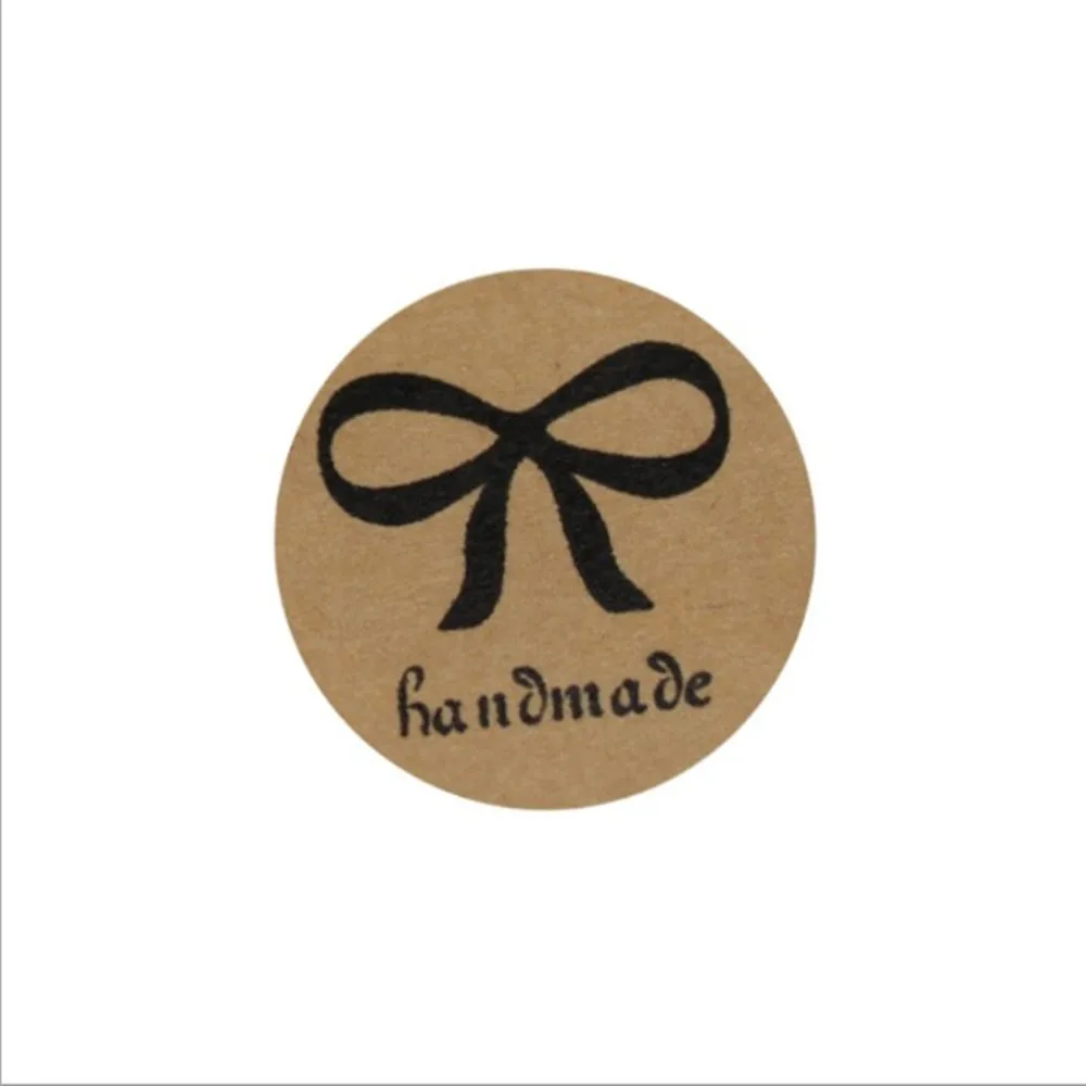 180 шт Ручная работа бантик этикетки из крафт-бумаги конверты Кондитерские