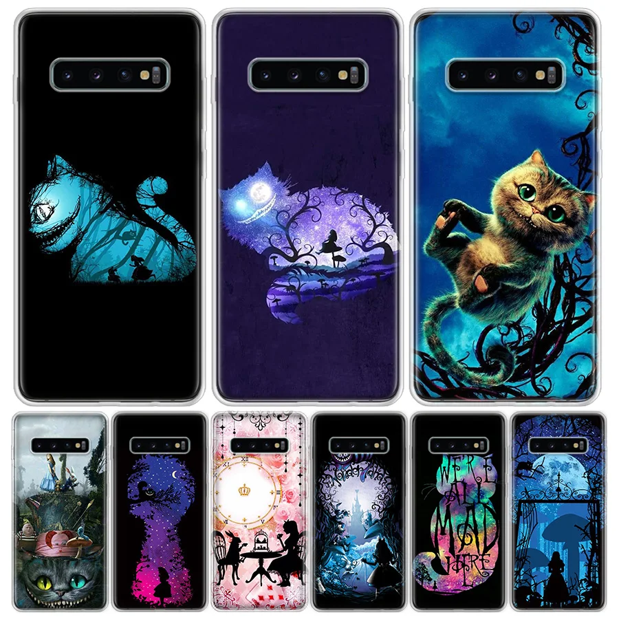Чехол для телефона Алиса в стране чудес с Чеширским котом Samsung Galaxy S6 S7 S8 S9 S10 S20 Note 8 9