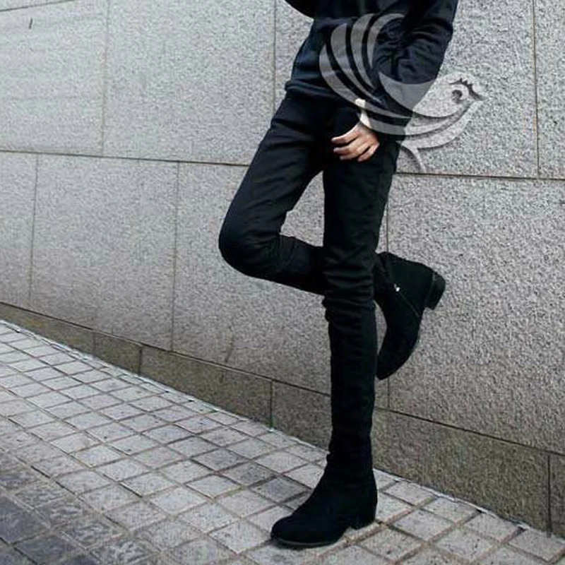 

2021 2020 Indoor Casual Denim students Cowboy black Skinny jeans men stretch boy teenagers pencil pants men