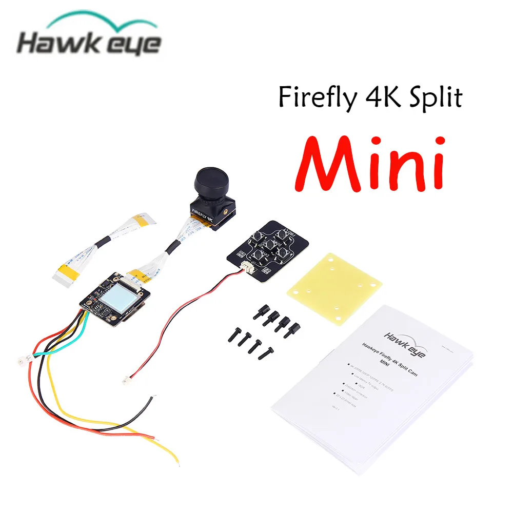

Hawkeye Firefly 4K Split Mini Camera WDR Sensor with Low Latency TV Output for HD Recording DVR RC Drone Accessories