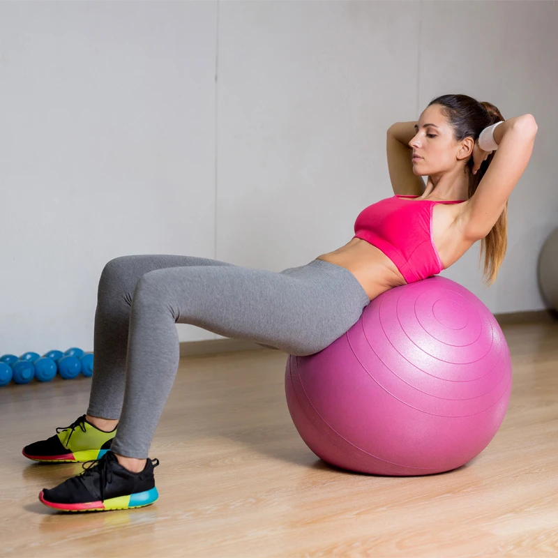 55/65/75 см спортивный мяч для йоги с насосом Пилатес фитнес спортзал фитбол баланса