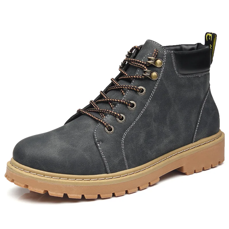 Осенне зимние мужские Ботинки martin обувь на высоком каблуке в стиле ретро рабочие