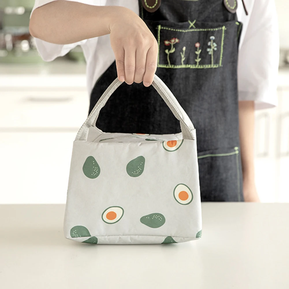 

Kids Gift Thicken Tote Insulation Lunch Bag Aluminum Foil Picnic Package Unisex Handbag Foldable Portable Office School